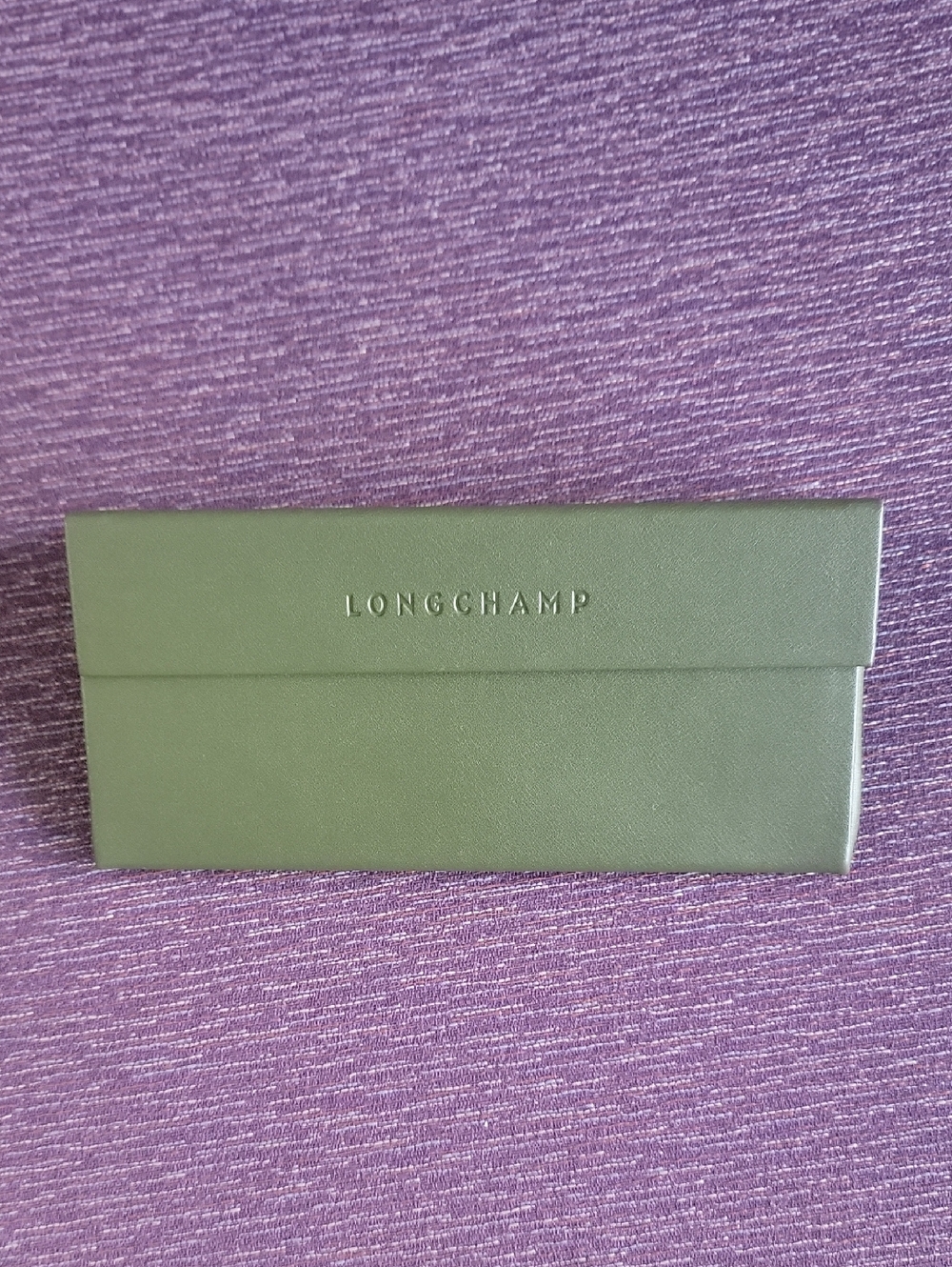 Longchamp Green Leather Eyewear Case